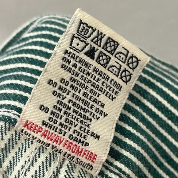 Lucy and Yak Addison Tapered Twill Organic Cotton Jeans Aspen Stripe 38R 18/20 - Picture 9 of 9